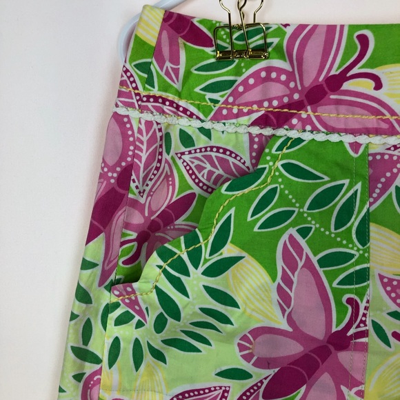 Lilly Pulitzer cotton 🦋 mini skirt pockets 6 - Picture 2 of 5